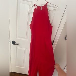 Red pantsuit